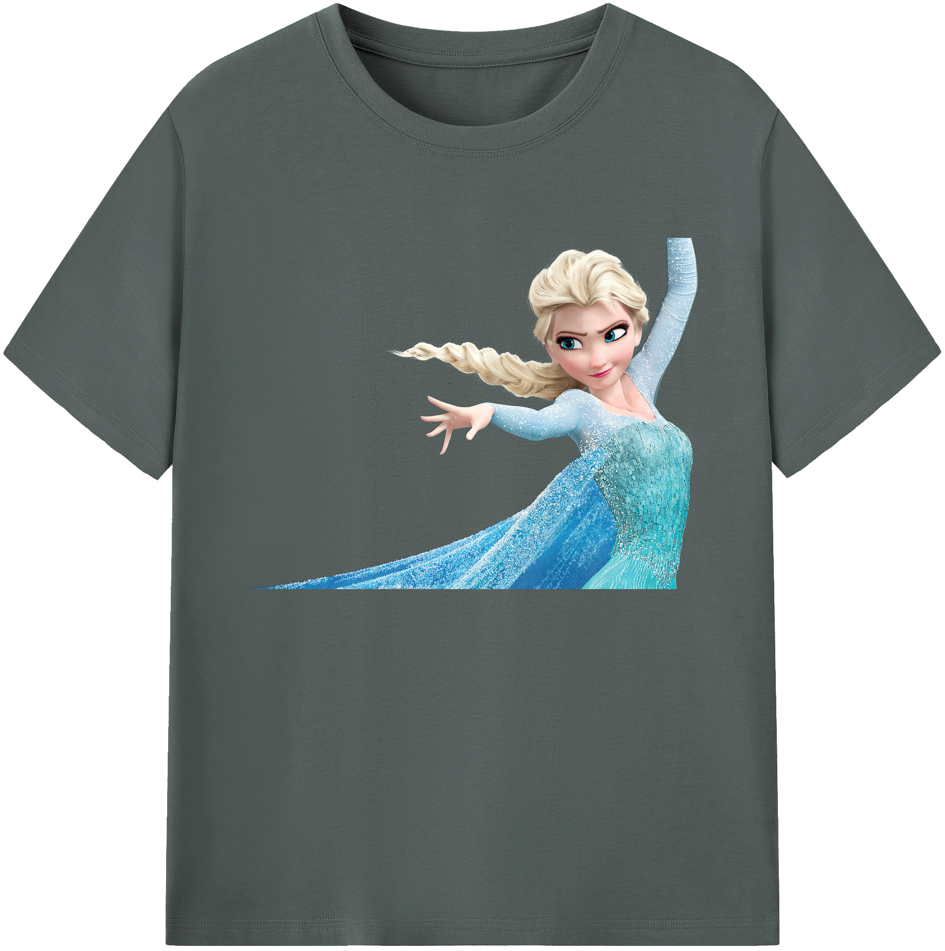 （画像用） アナと雪の女王 アンナ エルサ Frozen Anna Elsa 綿100％ メンズ半袖Tシャツ｜肌触りやわらか＆通気性